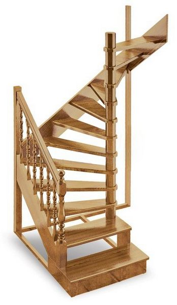Какую лестницу выбрать деревянную или на металлокаркасе - деревянная лестница серийного производства